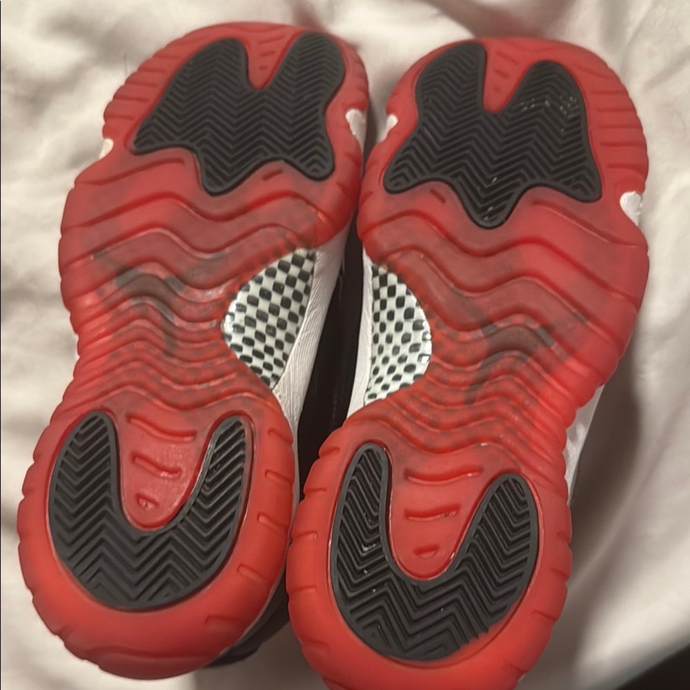 Air Jordan 11 Retro Black and Red Sneakers - Picture 5 of 7